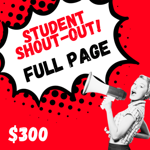 Student Shout Out: Full Page